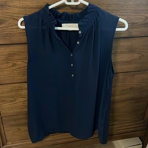 LOFT Navy Blue Top